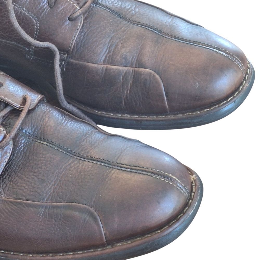 JOHNSTON & MURPHY Shuler Bicycle Brown Pebble Lace-up Size 10M Comfort & Style - Picture 8 of 16
